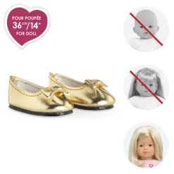 Corolle Ballerines dorées pour poupée ma