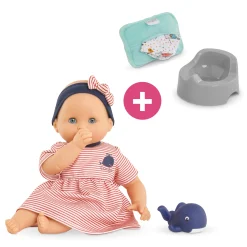 Corolle Bébé Bain Calypso et Pot & Lingette