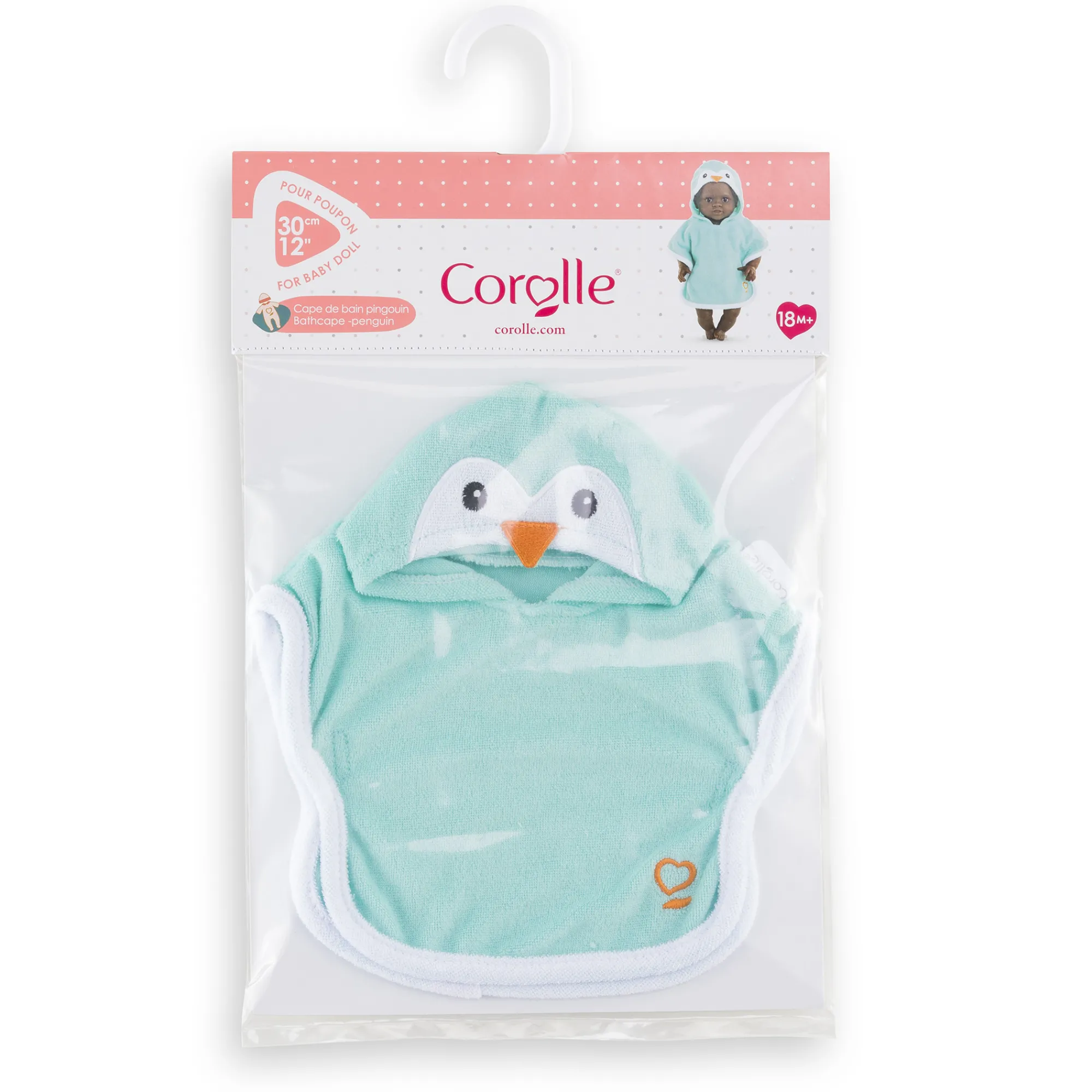 Corolle Cape de Bain Pingouin pour poupon 30 cm