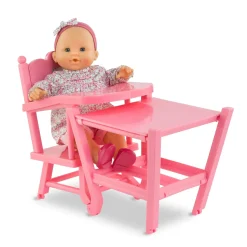 Corolle Chaise Haute Rose pour poupon 36 et 42 cm