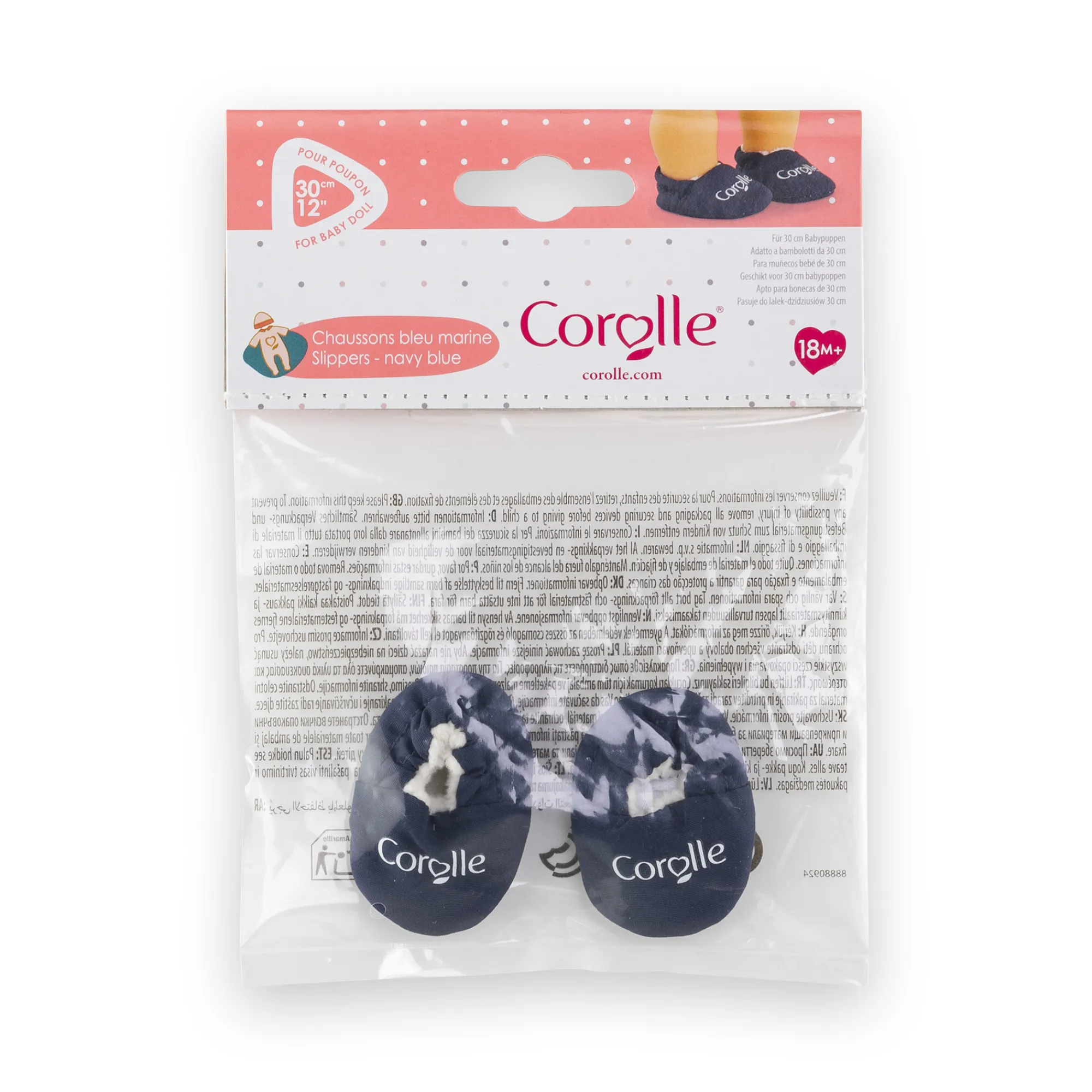 Corolle Chaussons Bleu Marine pour poupon 30 cm