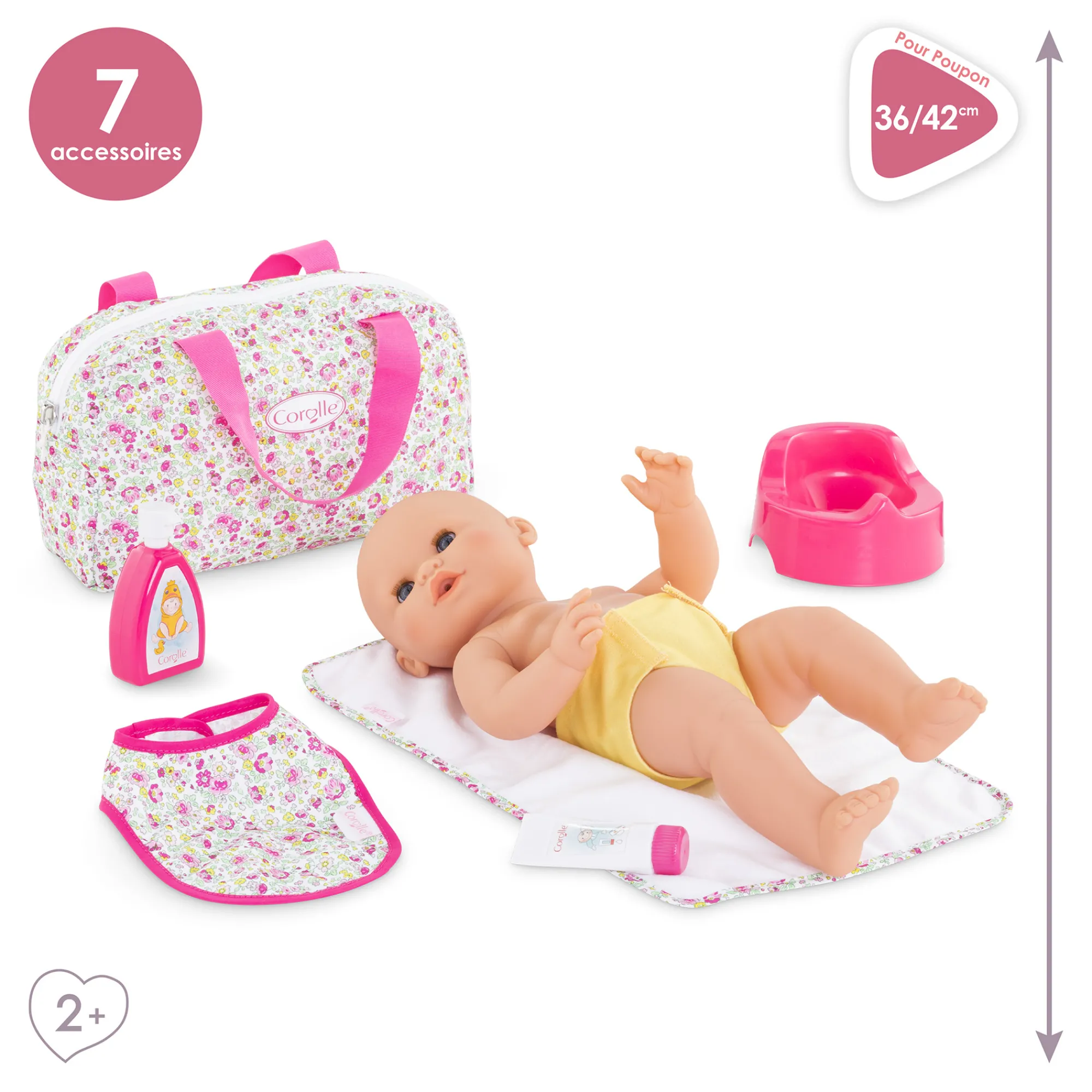 Corolle Coffret Accessoires à Langer pour poupon 36 et 42 cm