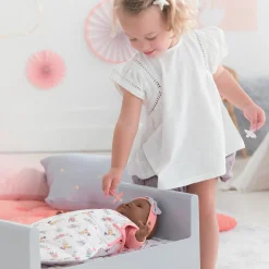 Corolle Couffin Tressé Peluche Rose et Tétines
