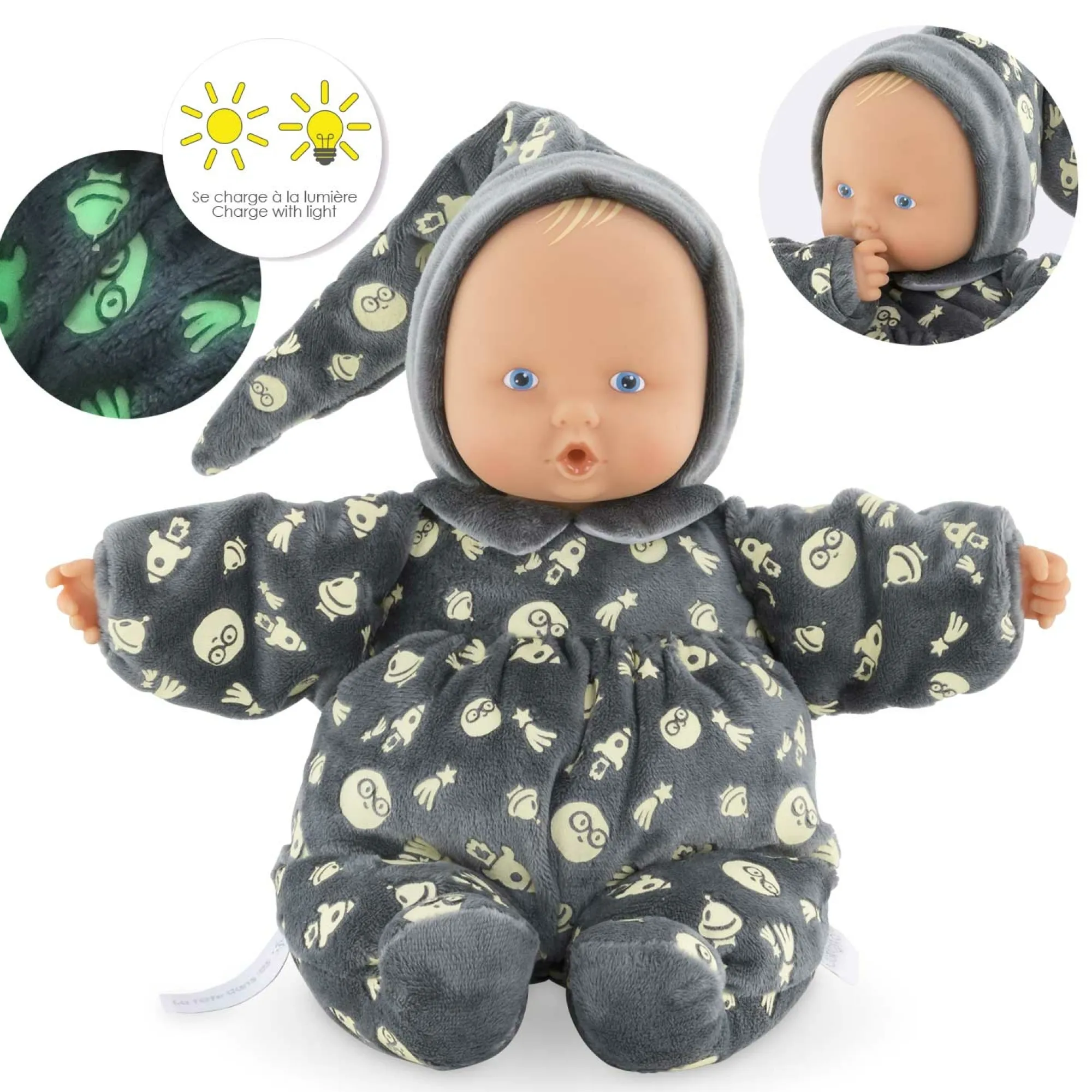 Corolle Doudou Babipouce Brille dans la Nuit