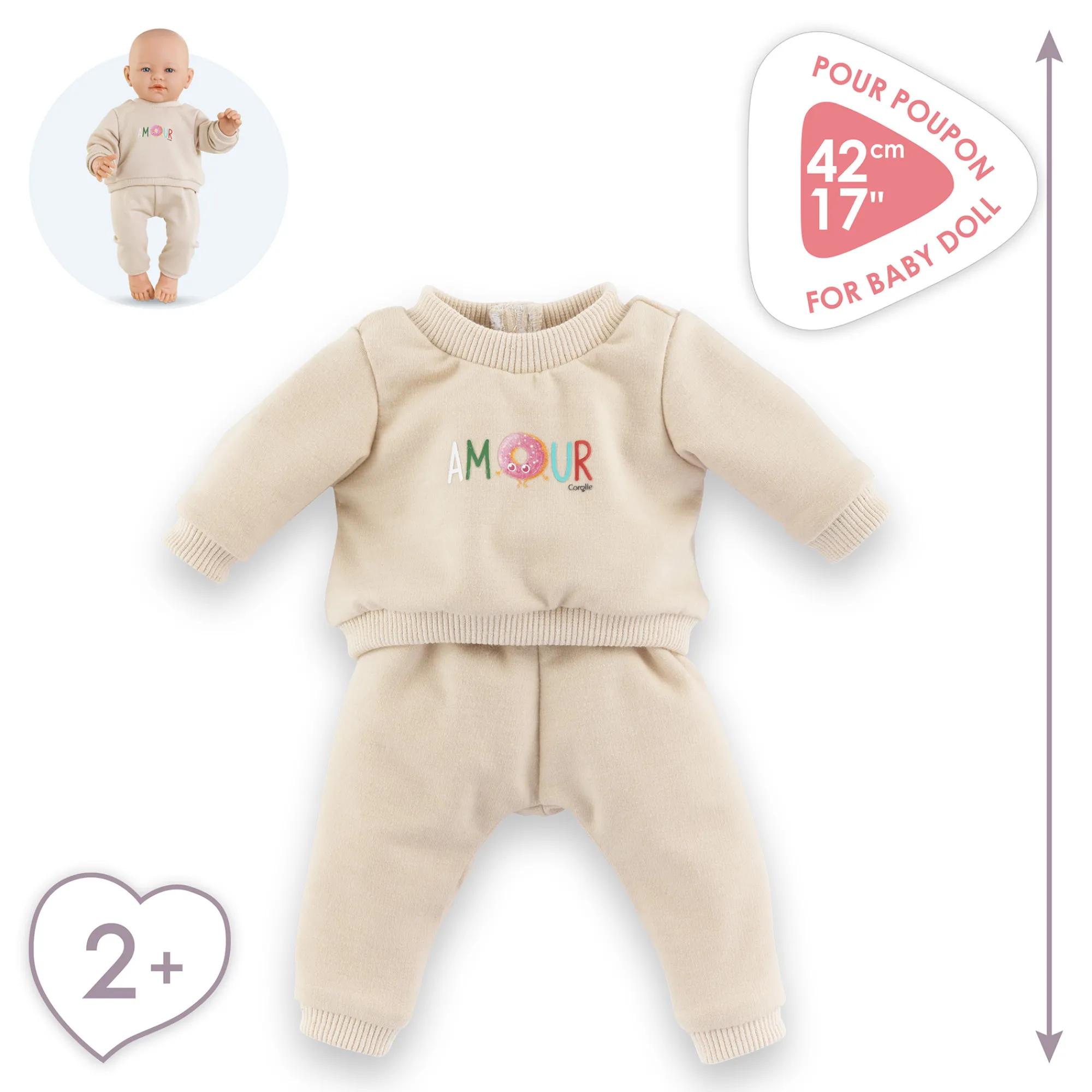 Corolle Jogging Beige pour poupon 42 cm