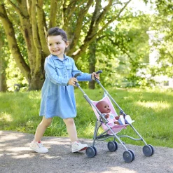 Corolle Lila Chérie se balade en Poussette Canne Rose