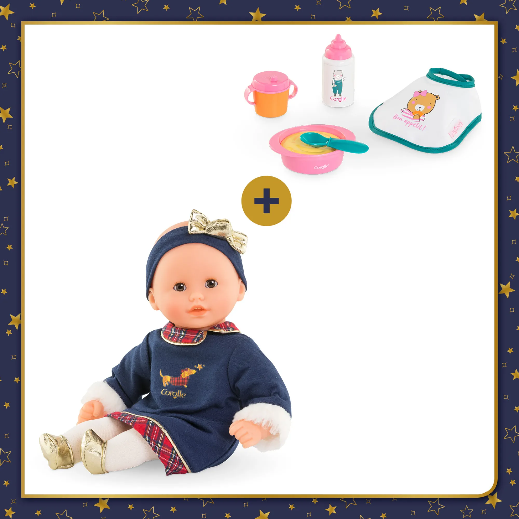 Corolle Mon Bébé Calin Margaux en Fêtes et Coffret Repas