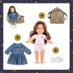 Corolle Pénélope en Robe Denim et Baskets