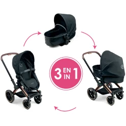 Corolle Poupon Rose et Landau Cybex Noir