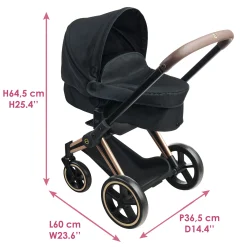 Corolle Poupon Rose et Landau Cybex Noir