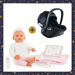 Corolle Poupon Rose et Porte-Poupon Cybex Noir
