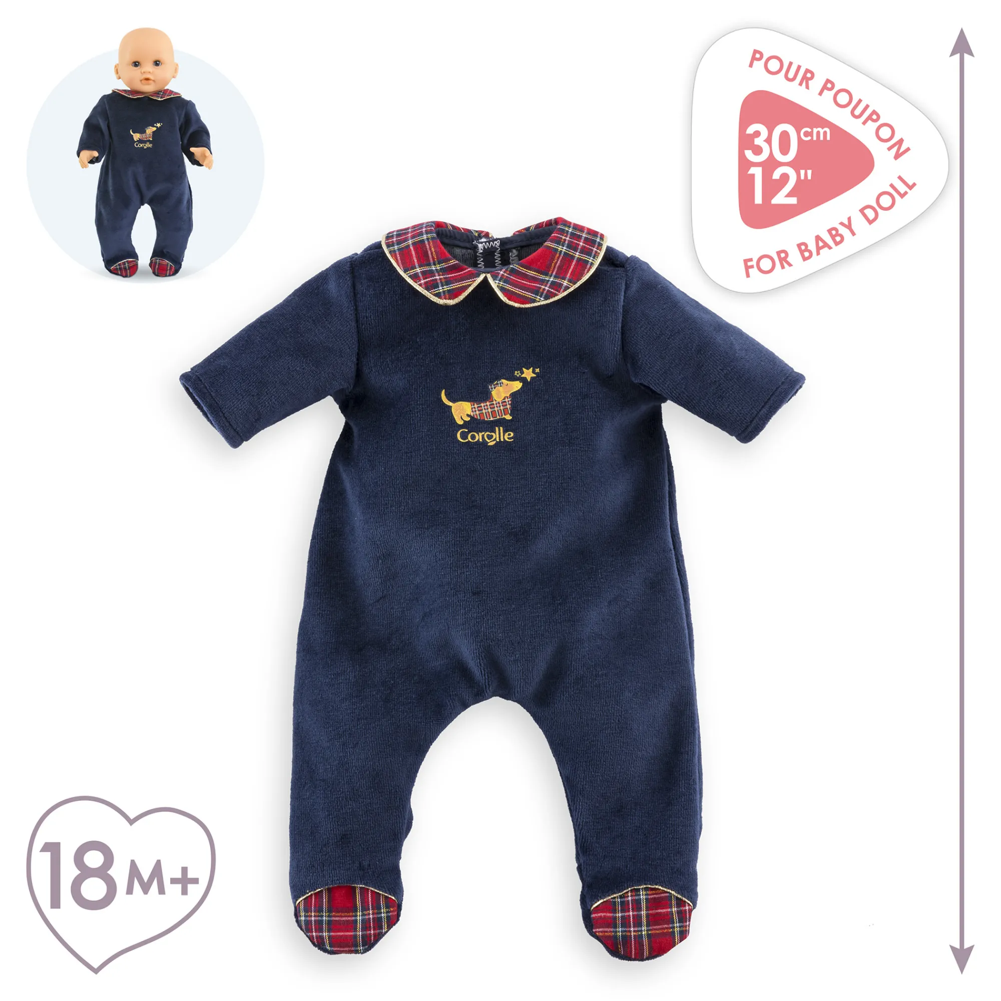 Corolle Pyjama en Fêtes pour poupon 30 cm