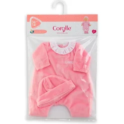 Corolle Pyjama rose et bonnet pour poupon 36 cm