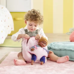 Corolle Sac à Dos Porte-Poupon Peluche Rose pour poupon 30 cm