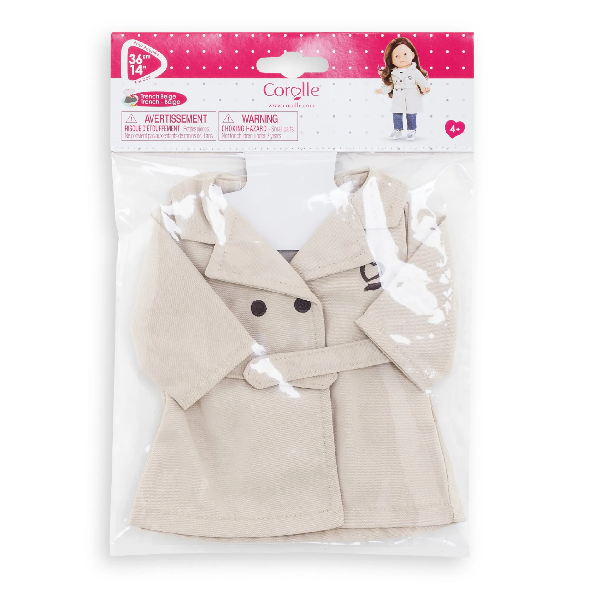 Corolle Trench Beige pour poupée ma