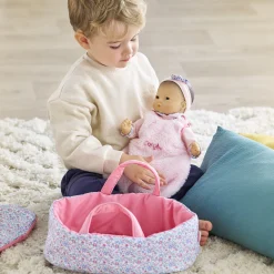 Corolle Turbulette Peluche Rose et Couffin Floral